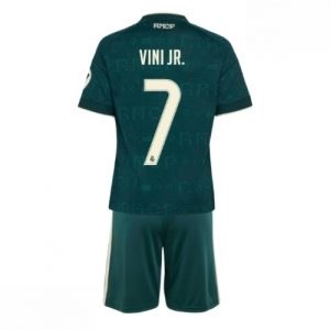 Echipament fotbal Real Madrid Vinicius Junior #7 Tricou Deplasare 2026-27 pentru copii şi pantaloni