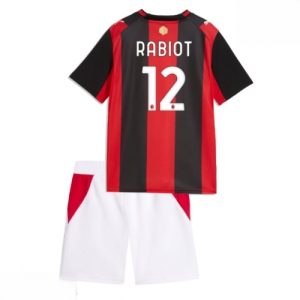Ieftine Echipament fotbal AC Milan Adrien Rabiot #12 Tricou Acasa 2026-27 pentru copii şi pantaloni