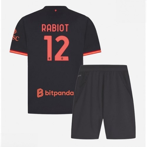 Ieftine Echipament fotbal AC Milan Adrien Rabiot #12 Tricou Treilea 2026-27 pentru copii şi pantaloni 1 Ieftine Echipament fotbal AC Milan Adrien Rabiot #12 Tricou Treilea 2026-27 pentru copii şi pantaloni