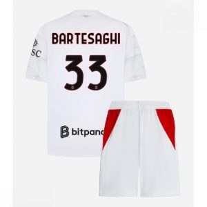 Ieftine Echipament fotbal AC Milan Davide Bartesaghi #33 Tricou Deplasare 2026-27 pentru copii şi pantaloni