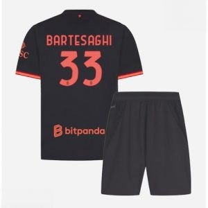 Ieftine Echipament fotbal AC Milan Davide Bartesaghi #33 Tricou Treilea 2026-27 pentru copii şi pantaloni