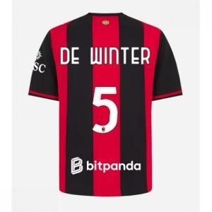 Echipament fotbal AC Milan Koni De Winter #5 Tricou Acasa 2026-27 pentru bărbați