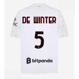 Echipament fotbal AC Milan Koni De Winter #5 Tricou Deplasare 2026-27 pentru bărbați