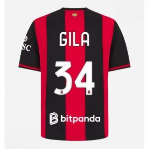 Echipament fotbal AC Milan Mario Gila #34 Tricou Acasa 2026-27 pentru bărbați
