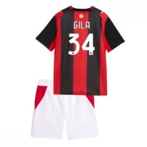 Ieftine Echipament fotbal AC Milan Mario Gila #34 Tricou Acasa 2026-27 pentru copii şi pantaloni