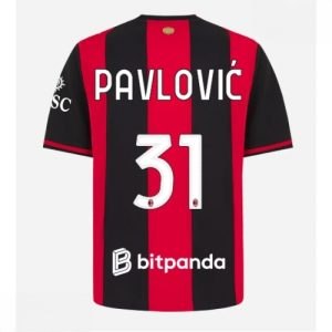 Echipament fotbal AC Milan Strahinja Pavlovic #31 Tricou Acasa 2026-27 pentru bărbați
