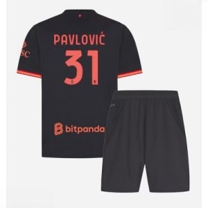 Ieftine Echipament fotbal AC Milan Strahinja Pavlovic #31 Tricou Treilea 2026-27 pentru copii şi pantaloni