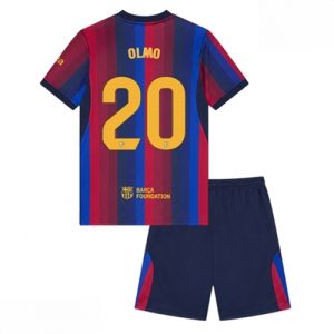 Echipament fotbal Barcelona Dani Olmo #20 Tricou Acasa 2026-27 pentru copii şi pantaloni