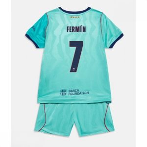 Echipament fotbal Barcelona Fermin Lopez #7 Tricou Treilea 2026-27 pentru copii şi pantaloni
