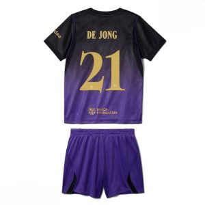 Echipament fotbal Barcelona Frenkie de Jong #21 Tricou Deplasare 2026-27 pentru copii şi pantaloni