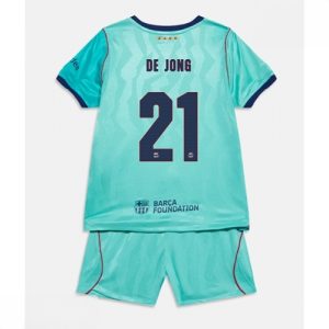 Echipament fotbal Barcelona Frenkie de Jong #21 Tricou Treilea 2026-27 pentru copii şi pantaloni