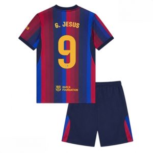 Echipament fotbal Barcelona Gabriel Jesus #9 Tricou Acasa 2026-27 pentru copii şi pantaloni