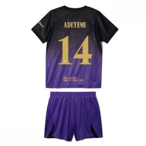 Echipament fotbal Barcelona Karim Adeyemi #14 Tricou Deplasare 2026-27 pentru copii şi pantaloni