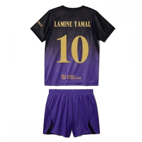 Echipament fotbal Barcelona Lamine Yamal #10 Tricou Deplasare 2026-27 pentru copii şi pantaloni 1 Echipament fotbal Barcelona Lamine Yamal #10 Tricou Deplasare 2026-27 pentru copii şi pantaloni
