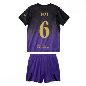 Echipament fotbal Barcelona Paez Gavi #6 Tricou Deplasare 2026-27 pentru copii şi pantaloni