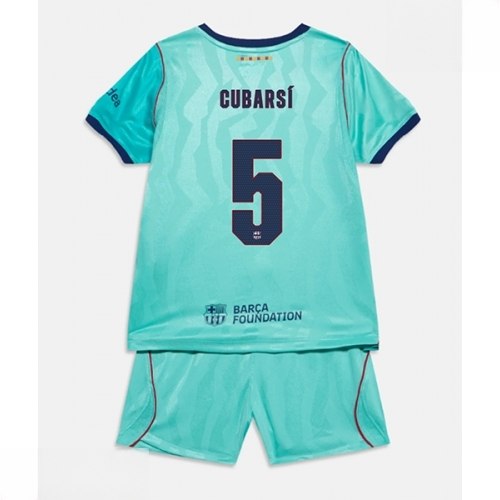 Echipament fotbal Barcelona Pau Cubarsi #5 Tricou Treilea 2026-27 pentru copii şi pantaloni 1 Echipament fotbal Barcelona Pau Cubarsi #5 Tricou Treilea 2026-27 pentru copii şi pantaloni