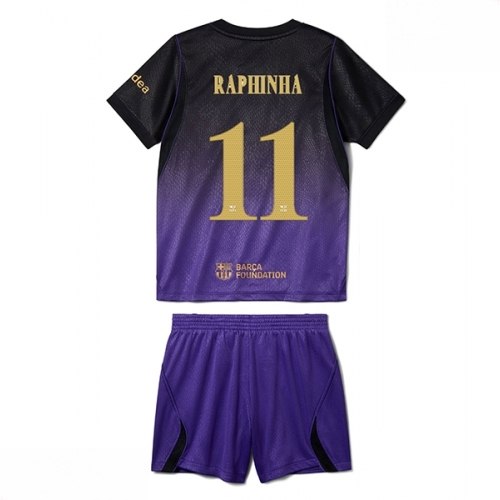 Echipament fotbal Barcelona Raphinha Belloli #11 Tricou Deplasare 2026-27 pentru copii şi pantaloni 1 Echipament fotbal Barcelona Raphinha Belloli #11 Tricou Deplasare 2026-27 pentru copii şi pantaloni