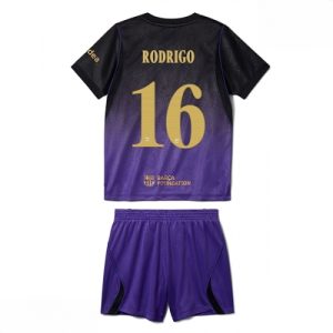 Echipament fotbal Barcelona Rodri Hernandez #16 Tricou Deplasare 2026-27 pentru copii şi pantaloni