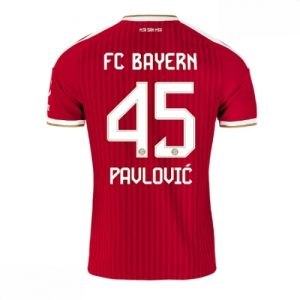 Echipament fotbal Bayern Munich Aleksandar Pavlovic #45 Tricou Acasa 2026-27 pentru bărbați