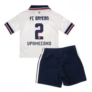 Echipament fotbal Bayern Munich Dayot Upamecano #2 Tricou Deplasare 2026-27 pentru copii şi pantaloni
