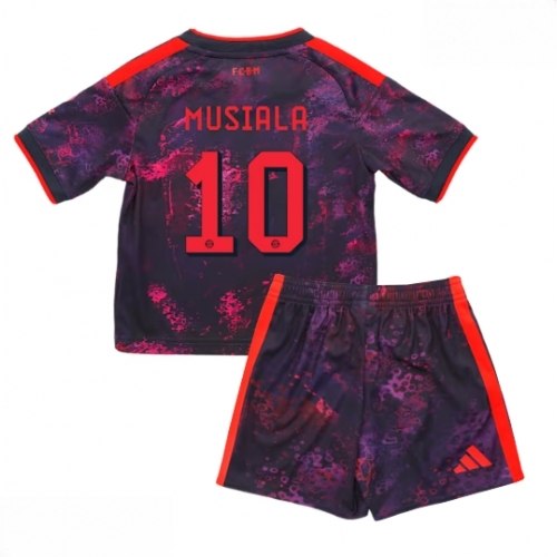 Echipament fotbal Bayern Munich Jamal Musiala #10 Tricou Treilea 2026-27 pentru copii şi pantaloni 1 Echipament fotbal Bayern Munich Jamal Musiala #10 Tricou Treilea 2026-27 pentru copii şi pantaloni