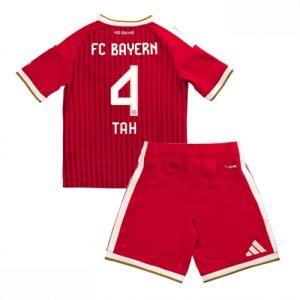 Echipament fotbal Bayern Munich Jonathan Tah #4 Tricou Acasa 2026-27 pentru copii şi pantaloni