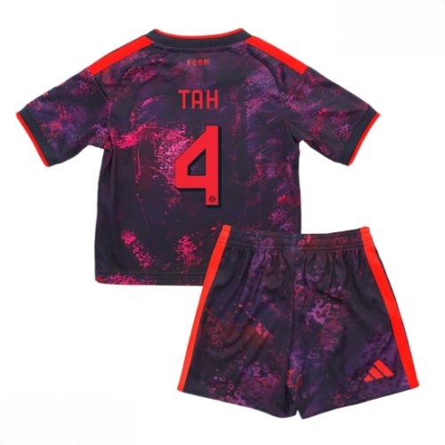 Echipament fotbal Bayern Munich Jonathan Tah #4 Tricou Treilea 2026-27 pentru copii şi pantaloni 1 Echipament fotbal Bayern Munich Jonathan Tah #4 Tricou Treilea 2026-27 pentru copii şi pantaloni
