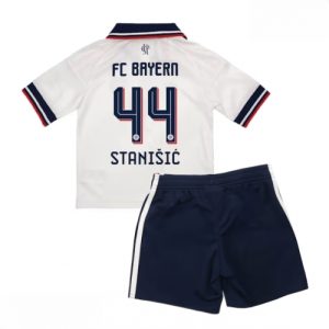 Echipament fotbal Bayern Munich Josip Stanisic #44 Tricou Deplasare 2026-27 pentru copii şi pantaloni