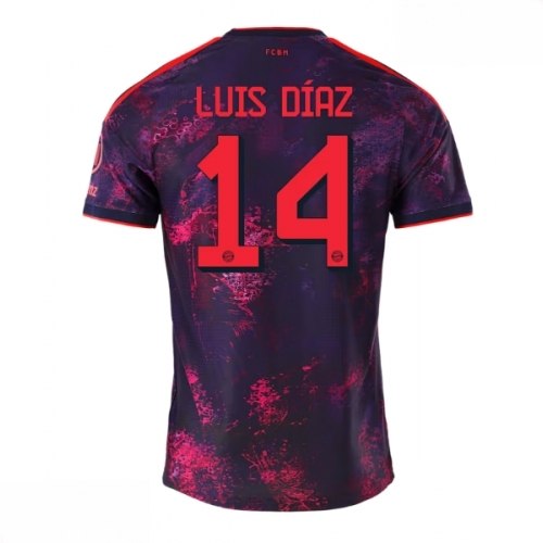 Echipament fotbal Bayern Munich Luis Diaz #14 Tricou Treilea 2026-27 pentru bărbați 1 Echipament fotbal Bayern Munich Luis Diaz #14 Tricou Treilea 2026-27 pentru bărbați