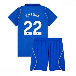 Echipament fotbal Chelsea Emmanuel Emegha #22 Tricou Acasa 2026-27 pentru copii şi pantaloni