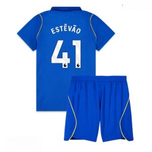 Echipament fotbal Chelsea Estevao Willian #41 Tricou Acasa 2026-27 pentru copii şi pantaloni