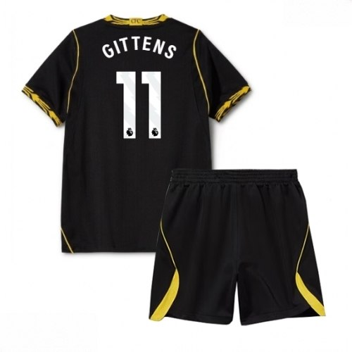Echipament fotbal Chelsea Jamie Gittens #11 Tricou Deplasare 2026-27 pentru copii şi pantaloni 1 Echipament fotbal Chelsea Jamie Gittens #11 Tricou Deplasare 2026-27 pentru copii şi pantaloni