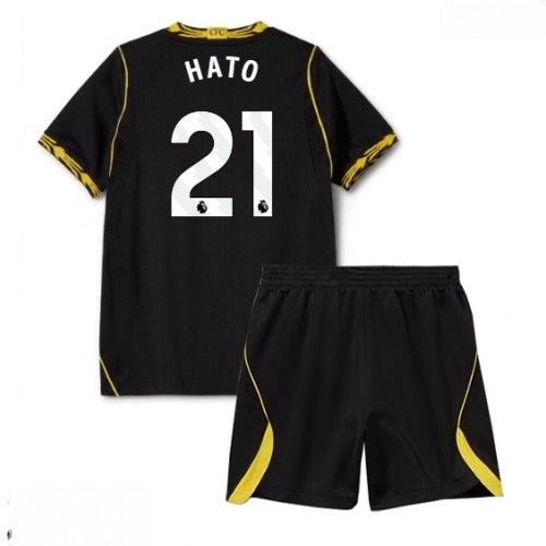 Echipament fotbal Chelsea Jorrel Hato #21 Tricou Deplasare 2026-27 pentru copii şi pantaloni 1 Echipament fotbal Chelsea Jorrel Hato #21 Tricou Deplasare 2026-27 pentru copii şi pantaloni