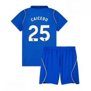 Echipament fotbal Chelsea Moises Caicedo #25 Tricou Acasa 2026-27 pentru copii şi pantaloni