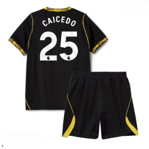 Echipament fotbal Chelsea Moises Caicedo #25 Tricou Deplasare 2026-27 pentru copii şi pantaloni