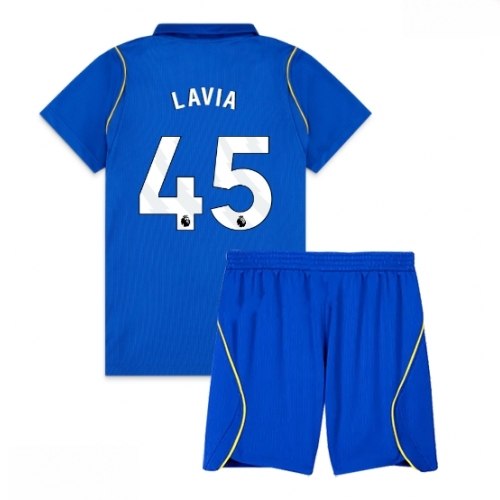 Echipament fotbal Chelsea Romeo Lavia #45 Tricou Acasa 2026-27 pentru copii şi pantaloni 1 Echipament fotbal Chelsea Romeo Lavia #45 Tricou Acasa 2026-27 pentru copii şi pantaloni