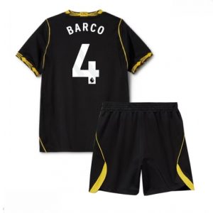 Echipament fotbal Chelsea Valentin Barco #4 Tricou Deplasare 2026-27 pentru copii şi pantaloni