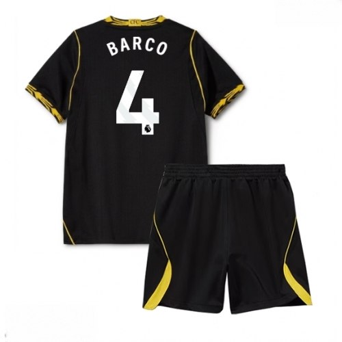 Echipament fotbal Chelsea Valentin Barco #4 Tricou Deplasare 2026-27 pentru copii şi pantaloni 1 Echipament fotbal Chelsea Valentin Barco #4 Tricou Deplasare 2026-27 pentru copii şi pantaloni
