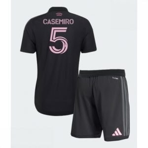 Echipament fotbal Inter Miami Casemiro #5 Tricou Deplasare 2026-27 pentru copii şi pantaloni
