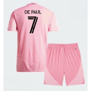 Echipament fotbal Inter Miami Rodrigo De Paul #7 Tricou Acasa 2026-27 pentru copii şi pantaloni