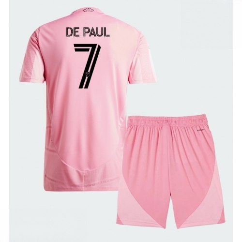 Echipament fotbal Inter Miami Rodrigo De Paul #7 Tricou Acasa 2026-27 pentru copii şi pantaloni 1 Echipament fotbal Inter Miami Rodrigo De Paul #7 Tricou Acasa 2026-27 pentru copii şi pantaloni