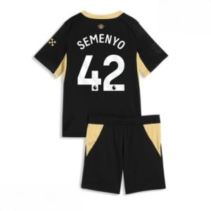 Echipament fotbal Manchester City Antoine Semenyo #42 Tricou Deplasare 2026-27 pentru copii şi pantaloni