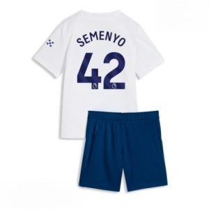 Echipament fotbal Manchester City Antoine Semenyo #42 Tricou Treilea 2026-27 pentru copii şi pantaloni