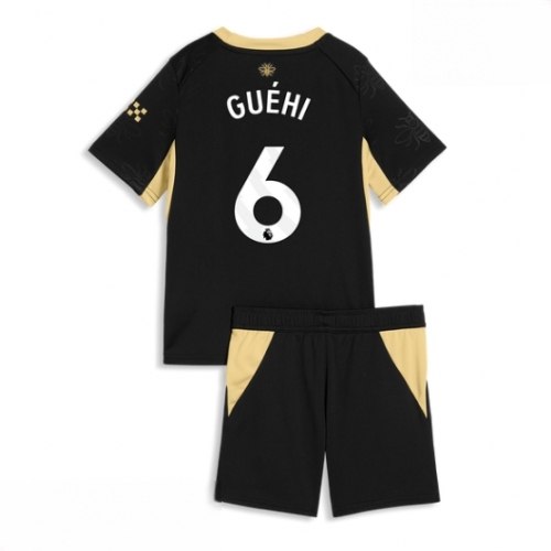 Echipament fotbal Manchester City Marc Guehi #6 Tricou Deplasare 2026-27 pentru copii şi pantaloni 1 Echipament fotbal Manchester City Marc Guehi #6 Tricou Deplasare 2026-27 pentru copii şi pantaloni