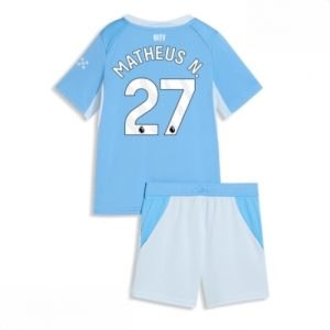 Echipament fotbal Manchester City Matheus Nunes #27 Tricou Acasa 2026-27 pentru copii şi pantaloni