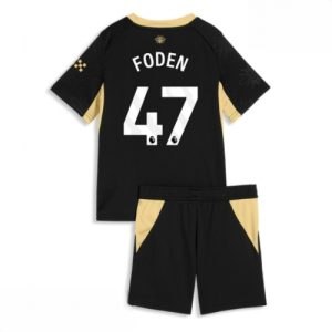 Echipament fotbal Manchester City Phil Foden #47 Tricou Deplasare 2026-27 pentru copii şi pantaloni