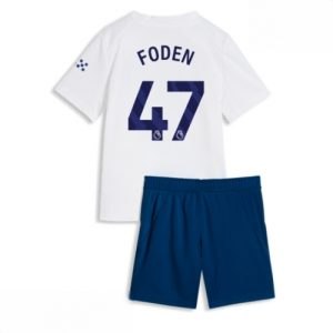 Echipament fotbal Manchester City Phil Foden #47 Tricou Treilea 2026-27 pentru copii şi pantaloni