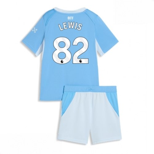 Echipament fotbal Manchester City Rico Lewis #82 Tricou Acasa 2026-27 pentru copii şi pantaloni 1 Echipament fotbal Manchester City Rico Lewis #82 Tricou Acasa 2026-27 pentru copii şi pantaloni