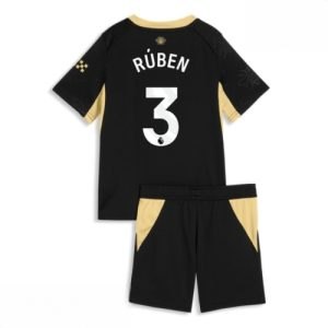 Echipament fotbal Manchester City Ruben Dias #3 Tricou Deplasare 2026-27 pentru copii şi pantaloni